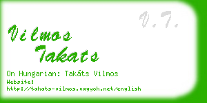 vilmos takats business card